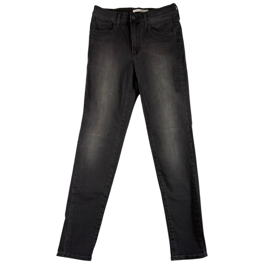 Levi's Mile Super Skinny Jeans Womens 30 Black Denim Dark Wash High Rise Travel